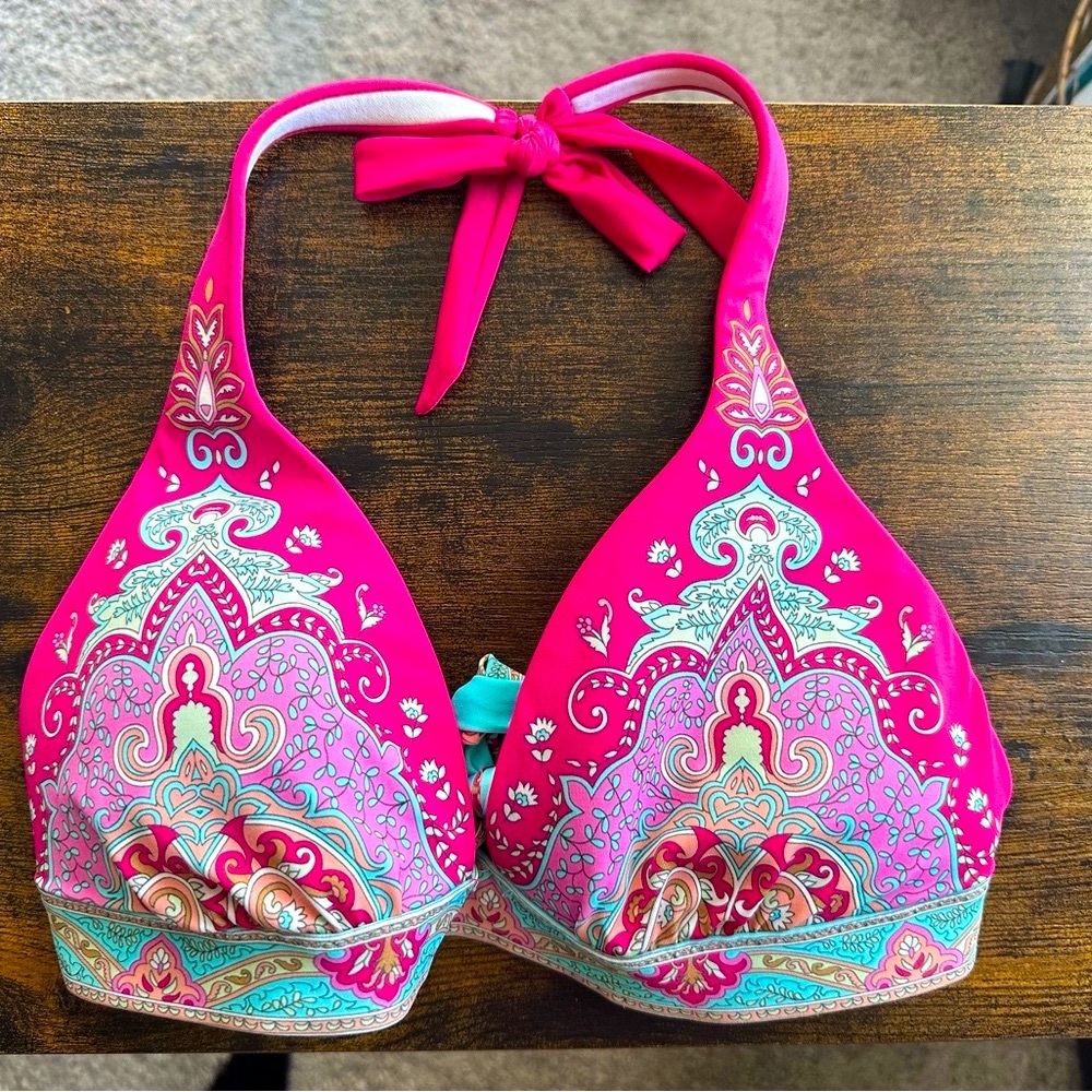Y2K Victoria’s Secret Pink Paisley Bikini Top